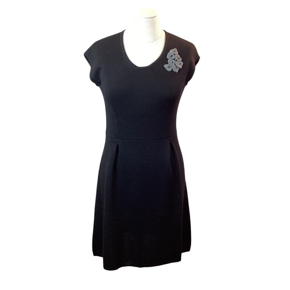 Kuna Baby Alpaca Stretch Knit Sleeveless Dress Black